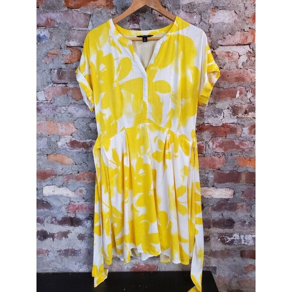 Simply Vera Wang Dress Womens Sz M Summer Sundress Linen Blend C - Picture 1 of 4
